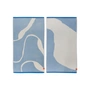 Mette Ditmer - Nova Arte Gastendoek, 40 x 55 cm, lichtblauw / gebroken wit (set van 2)