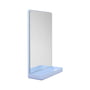 Design Letters - Hangspiegel of staande spiegel met planchet, lichtblauw