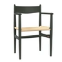 Carl Hansen - CH37 Stoel, beuken zachtgroen gelakt / vlechtwerk naturel