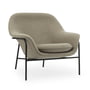 Normann Copenhagen - Drape Lounge Chair, laag, zwart / Synergy 32