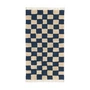 Ferm Living - Mara Wasbaar tapijt, 90 x 150 cm, diepblauw / warm zand