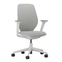 Vitra - ACX Soft Bureaustoel, Grid Knit stone grey / Quilted Knit stone grey, met zitdiepteverstelling, in hoogte verstelbare armleggers (wielen voor harde vloeren)