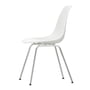 Vitra - Eames Plastic Side Chair DSX, verchroomd / wit (basisglijders van donker vilt)