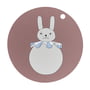 OYOY - Placemat PomPom, Bunny, Ø 39 cm, klei