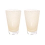 OYOY - Yuka Swirl drinkglas, geel (set van 2)