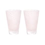 OYOY - Yuka Swirl drinkglas, roos (set van 2)