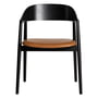 Andersen Furniture - AC2 Stoel, zwart eiken / cognac leer