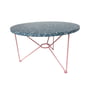 Acapulco Design - The Low Table, H 36 x Ø 65 cm, terrazzo / memphis blauw