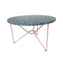 Acapulco Design - The Low Table, H 36 x Ø 65 cm, terrazzo / memphis blauw