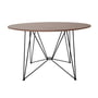 Acapulco Design - The Ring Table, H 74 x Ø 120 cm, notenhoutfineer / zwart