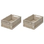 LIEWOOD Weston sandy - Opbergdoos, 36 x 25 x 13,5 cm, (set van 2)