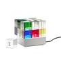 Tecnolumen - CUBELIGHTmove LED tafellamp met radiografische kubus, blauw / geel / rood / groen