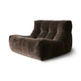 HKliving Lazy Lounge Chair - Roxal fluwelen espresso