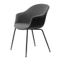 Gubi - Bat Dining Stoelbekleding voorkant (Conic Base), zwart / Hallingdal 65 (173)
