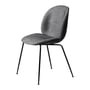 Gubi - Beetle Dining Chair Bekleding voorkant (Conic Base), zwart / Enzo Degli Angiuoni (0023)