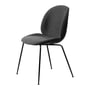 Gubi - Beetle Dining Chair Bekleding voorkant (Conic Base), zwart / Hallingdal 65 (173)