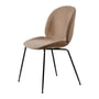 Gubi - Beetle Dining Chair Volledige bekleding (Conic Base), Zwart / Dedar Zondag (034)