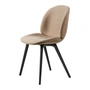 Gubi - Beetle Dining Chair Volledige bekleding (Plastic onderstel), Zwart / Remix 3 (233)