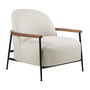 Gubi - Sejour Lounge Chair met armleuningen, mat zwart / walnoot geolied / Enzo Degli Angiuoni Plain 0001