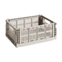 Hay - Colour Crate Basket M, 34,5 x 26,5 cm, taupe, gerecycled (exclusieve editie)