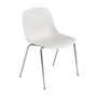 Muuto - Fiber Side Chair Tube Base, chroom / wit gerecycled