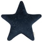 Nobodinoz - Fluwelen kussen ster, 40 x 40 cm, nachtblauw zilver melkweg