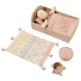 Lorena Canals - Poppenspeelset met huisverpakking, Ammi, kastanje / vintage nude (set van 6)