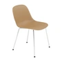 Muuto - Fiber Side Chair Tube Base, chroom / oker gerecycled