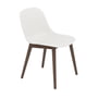 Muuto - Fiber Side Chair Wood Basis, donker gebeitst eiken / wit gerecycled
