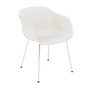 Muuto - Fiber Chair Tube Base , chroom / wit gerecycled