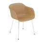 Muuto - Fiber Chair Tube Base , chroom / oker gerecycled