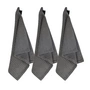 The Organic Company - Vaatdoeken, 30 x 35 cm, avondgrijs (set van 3)