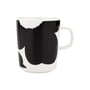 Marimekko Oiva Iso Unikko - Mok met handvat 250 ml, wit / zwart (60th Anniversary Collection)