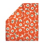 Marimekko - Unikko Dekbedovertrek, 210 x 210 cm, offwhite / oranje / groen