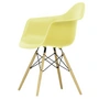 Vitra - Eames Plastic Armchair DAW RE, ash honingkleurig / citron (viltglijders basic donker)