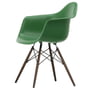 Vitra - Eames Plastic Armchair DAW RE, donker esdoorn / smaragd (basisglijders van donker vilt)