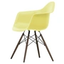 Vitra - Eames Plastic Armchair DAW RE, donker ahorn/citroen (basisglijders van donker vilt)