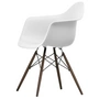 Vitra - Eames Plastic Armchair DAW RE, donker esdoorn / katoenwit (basisglijders van donker vilt)