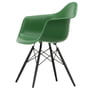 Vitra - Eames Plastic Armchair DAW RE, black maple / emerald (basisglijders van donker vilt)