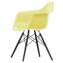 Vitra - Eames Plastic Armchair DAW RE, esdoorn zwart / citroen (viltglijders basic dark)