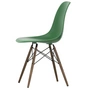 Vitra - Eames Plastic Side Chair DSW RE, donker esdoorn / smaragd (basisglijders van donker vilt)