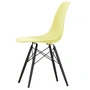 Vitra - Eames Plastic Side Chair DSW RE, esdoorn zwart / citroen (viltglijders basic dark)