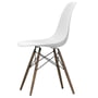 Vitra - Eames Plastic Side Chair DSW RE, donker esdoorn / katoenwit (basisglijders van donker vilt)