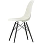 Vitra - Eames Plastic Side Chair DSW RE, ahorn zwart / kiezel (viltglijders basic dark)