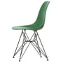Vitra - Eames Plastic Side Chair DSR RE, basic dark / emerald (viltglijders basic dark)