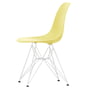 Vitra - Eames Plastic Side Chair DSR RE, wit / citroen (viltglijders basic donker)