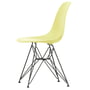 Vitra - Eames Plastic Side Chair DSR RE, basic dark / citron (viltglijders basic dark)