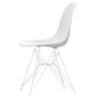 Vitra - Eames Plastic Side Chair DSR RE, wit / katoenwit (basisglijders van donker vilt)