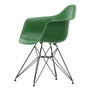 Vitra Eames Plastic Armchair DAR - RE, basic dark / smaragd (viltglijders basic dark)