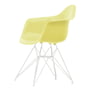 Vitra - Eames Plastic Armchair DAR RE, wit / citroen (viltglijders basic donker)